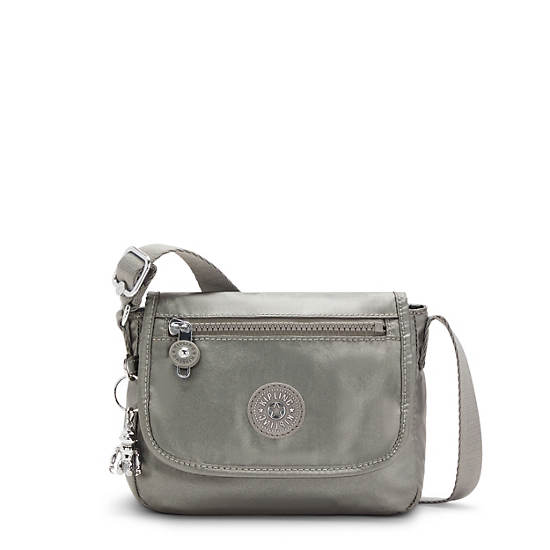 Kipling Sabian Metallic Crossbody Mini Tassen Grijs | BE 1347EB